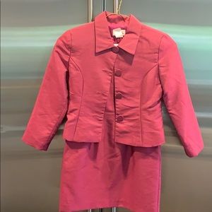 Girls Pink Matching Dress Set Size 8